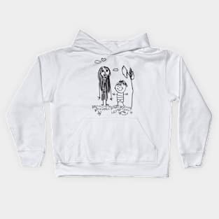 Nightmare Gallery: Chilling and Haunting Drawings by Children Kids Hoodie